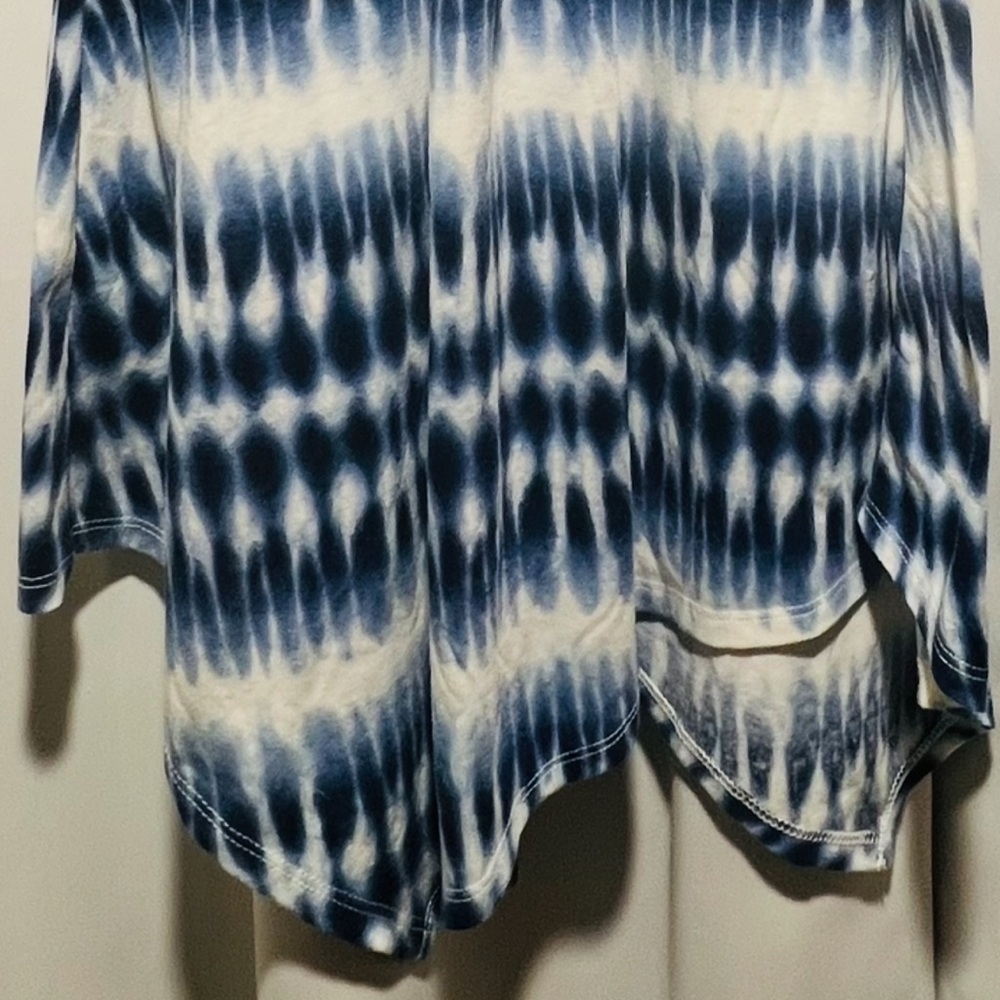 Blue and White Tie-Dye Swimsuit Coverup - Picture 5 of 8
